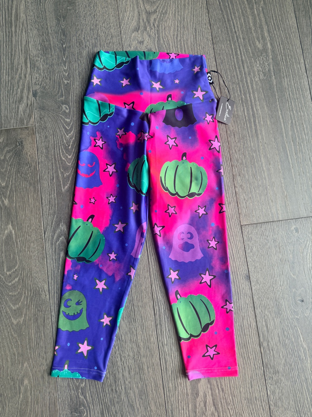 Exotica Gourd Vibes Only Pink Performance High Waisted Capri Cropped Leggings